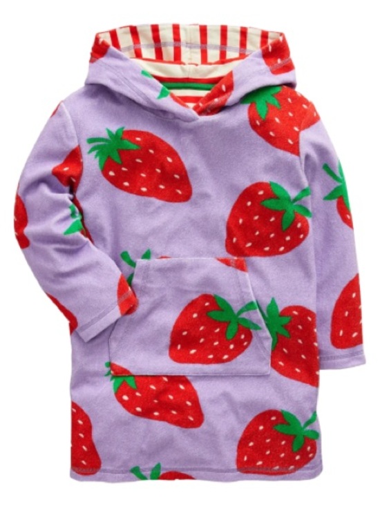Mini Boden Other - Mini Boden Lavender Hooded Strawberry Coverup